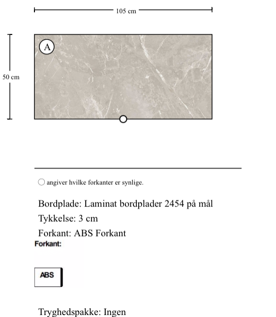 Laminat bordplader 2454 på mål